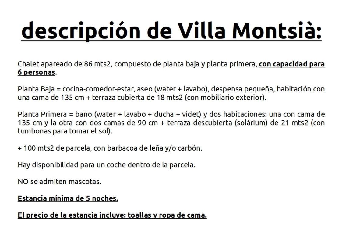 Villa Montsia Sant Carlos de la Ràpita Exterior foto